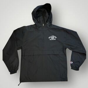 Champion Telluride Colorado Black Packable 1/2 Zip Windbreaker Jacket Size S
